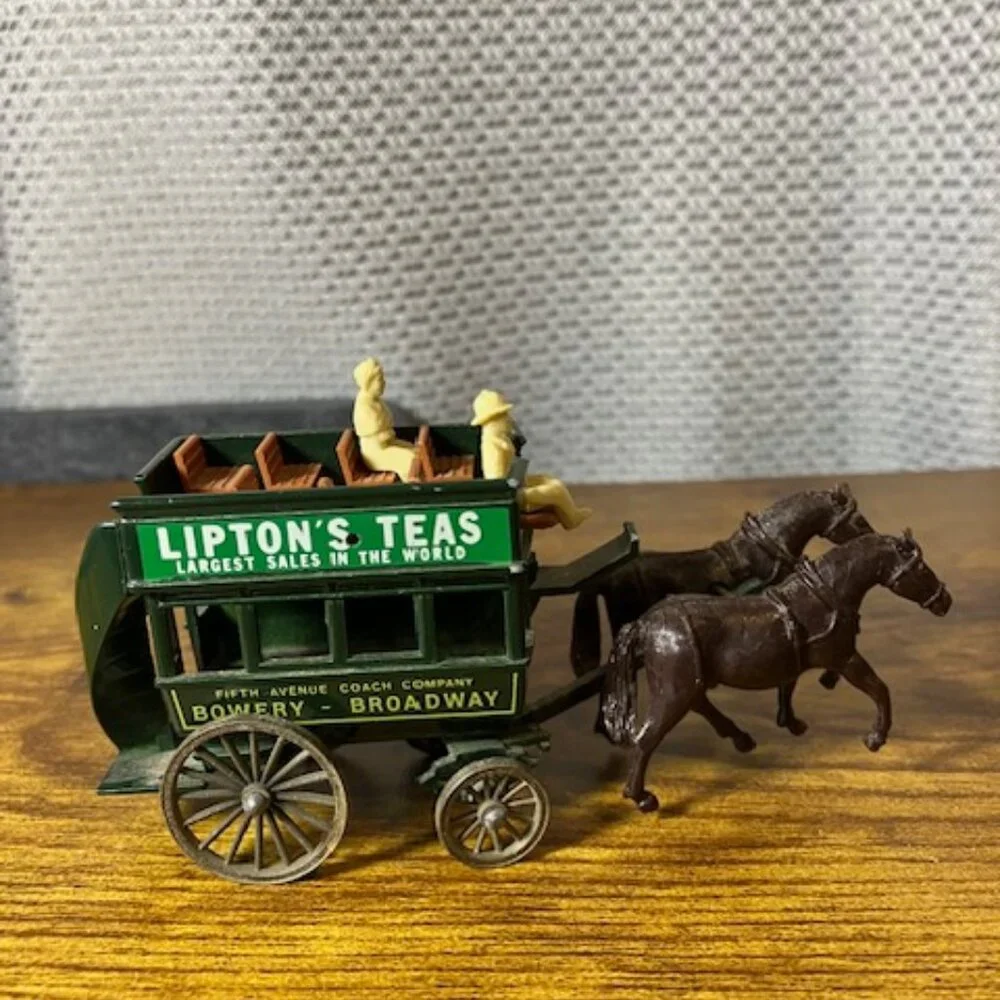 LLedo Horse Drawn Tram and Omnibus Made in England Vintage Die Cast‎ 2